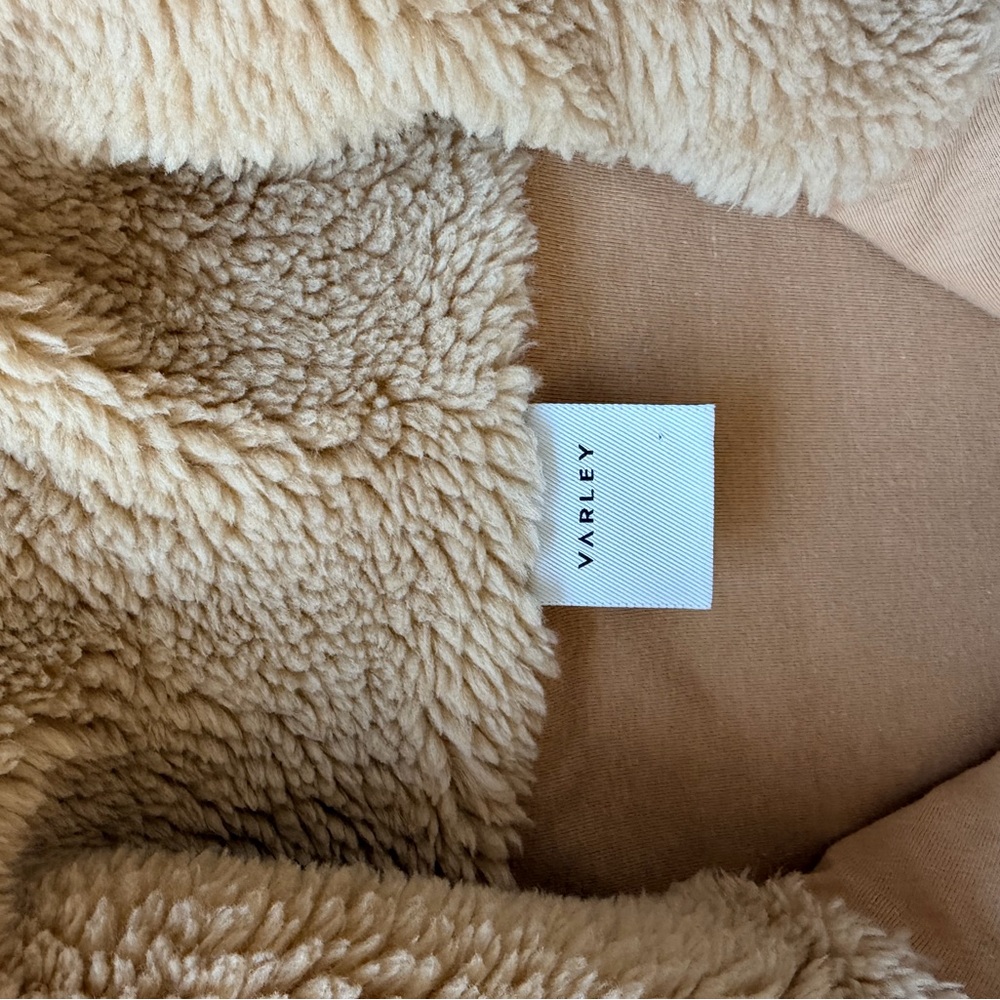 Varley Taupe Sherpa Zip Pullover - Picture 2 of 3